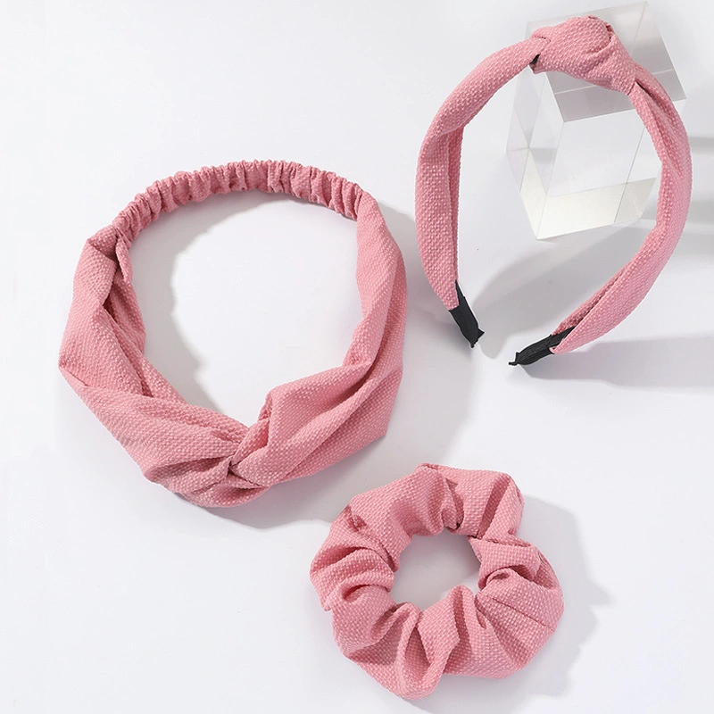 Tissu personnalisé Hairband Sports Croix bandeau élastique jeu de noeud