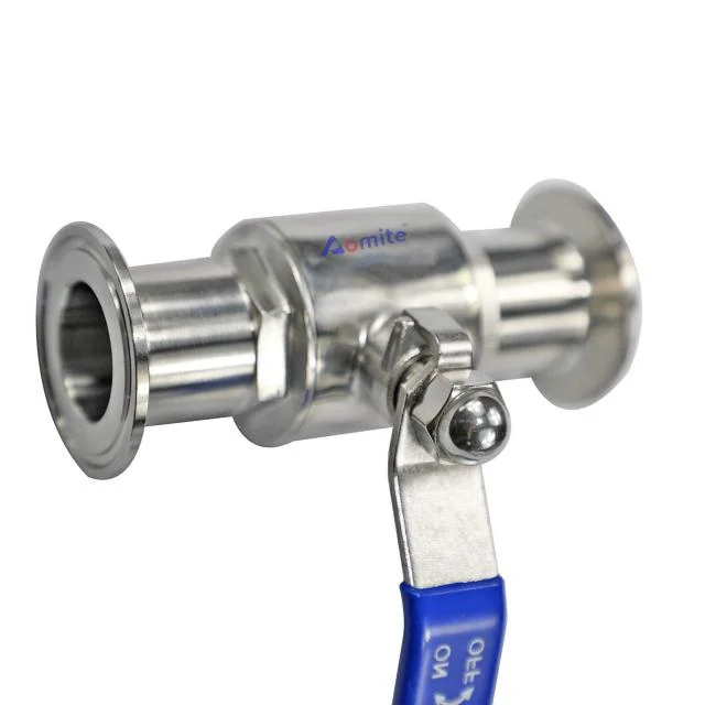 Aomite Sanitary SS304 Beer Brewing Equipment 2-Way Hot Sale Control Ball Valve