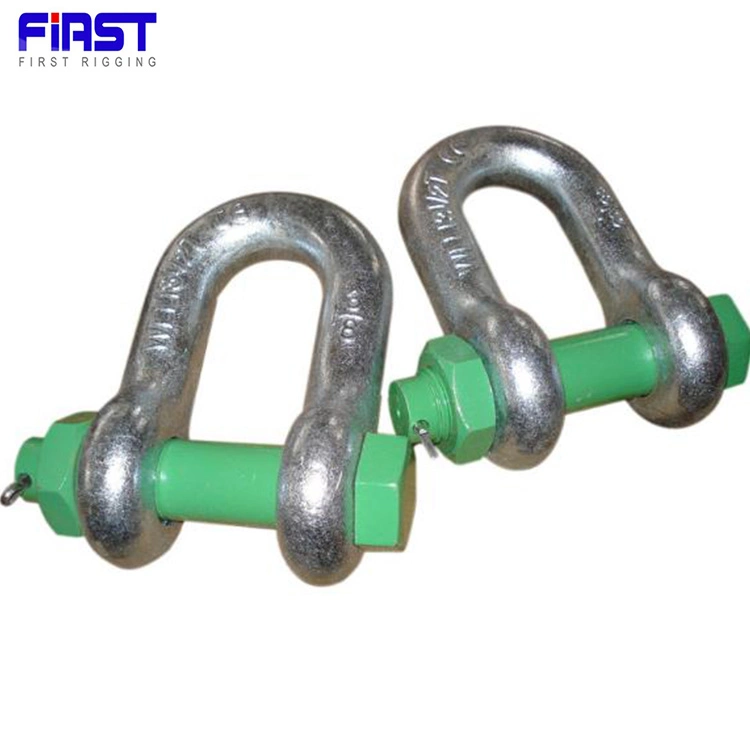 Us Type G2150 Alloy Steel Screw Pin D Shackle for Marine Use