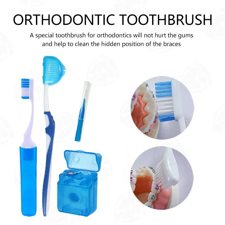 8PCS Orthodontic Care Dental Toothbrush Kit Ortho Patient Care Kit