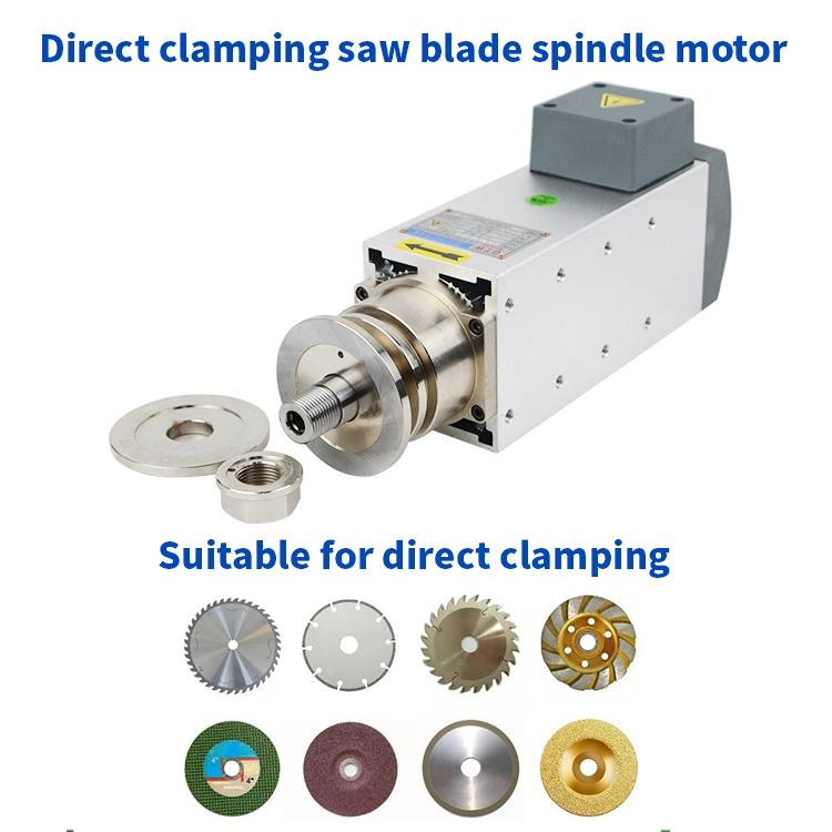 Scie électrique monophasée/triphasée pour meuleuse de routeur CNC avec moteur de broche pour meulage de l'aluminium.