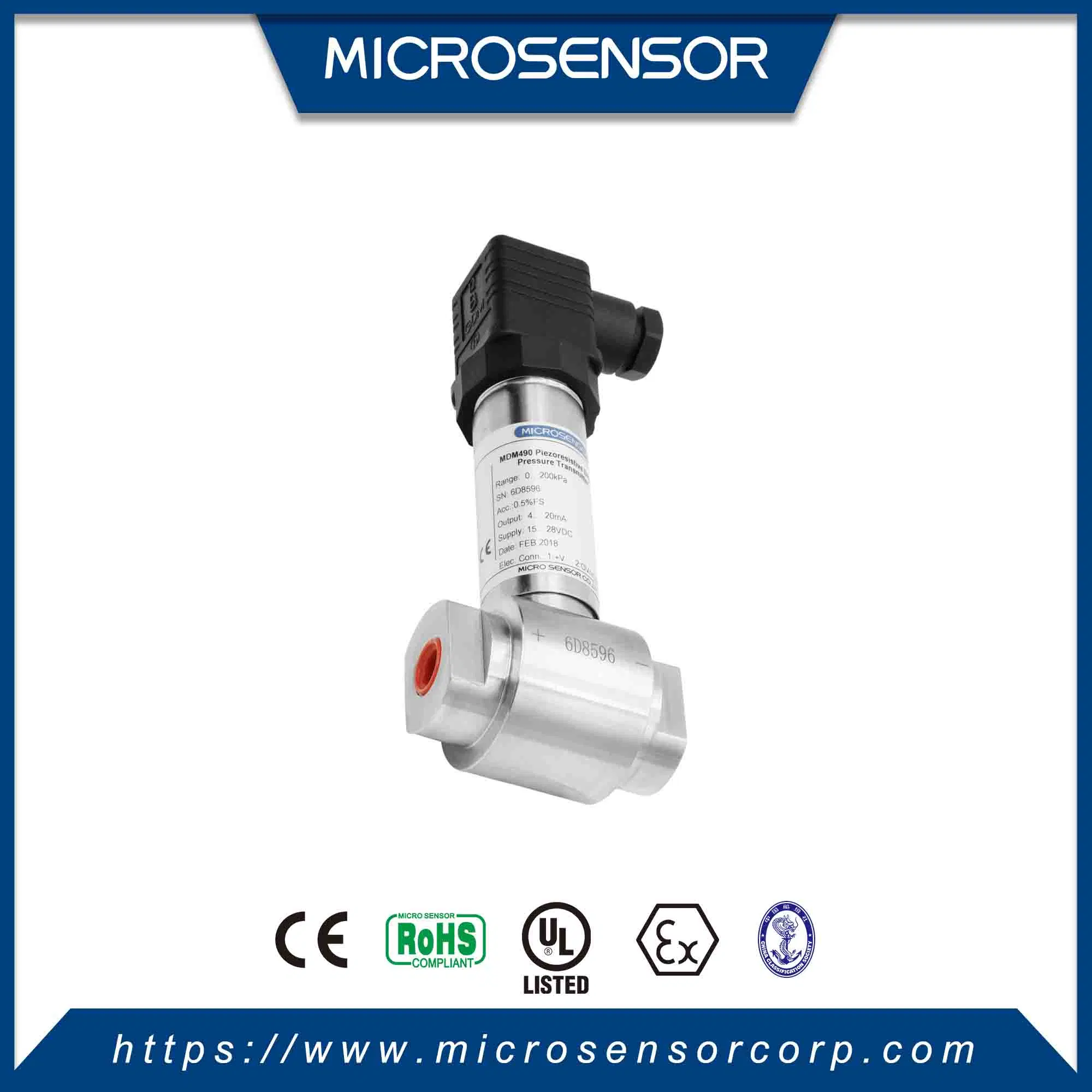 MDM Microsensor490 transmetteur de pression différentielle en gamme basse pour le pétrole de l'industrie chimique