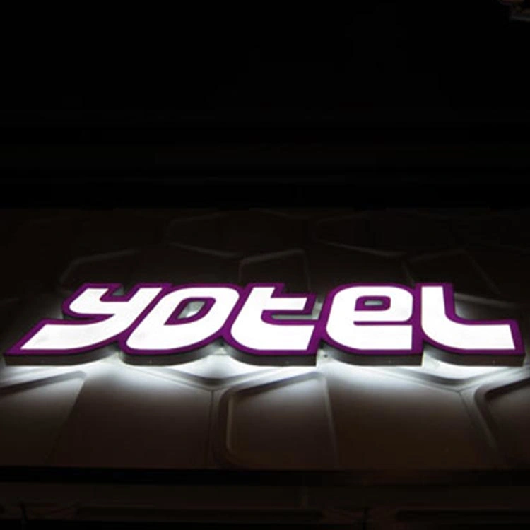 Side Lit Acrylic Advertising Letter Signs Illuminated Wall 3D LED Channel Word Sign