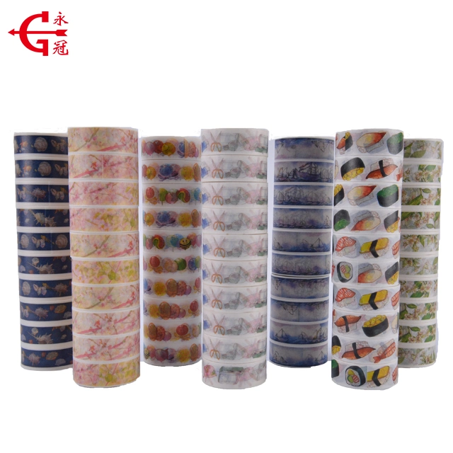Yongguan Colorful Custom Make Washi Tape, Custom Printed Washi Tape