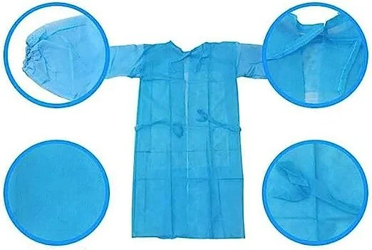 Disposable Isolation Gowns - Latex-Free, Fluid Resistant with Knitted Cuffs Universal Size