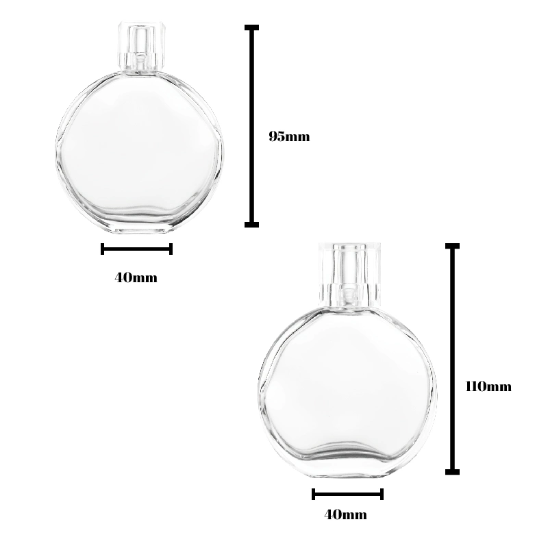 Wholesale/Supplier Grace Round Different Capacity Scent Cosmetics Packaging Glass Perfume Bottle with Lid