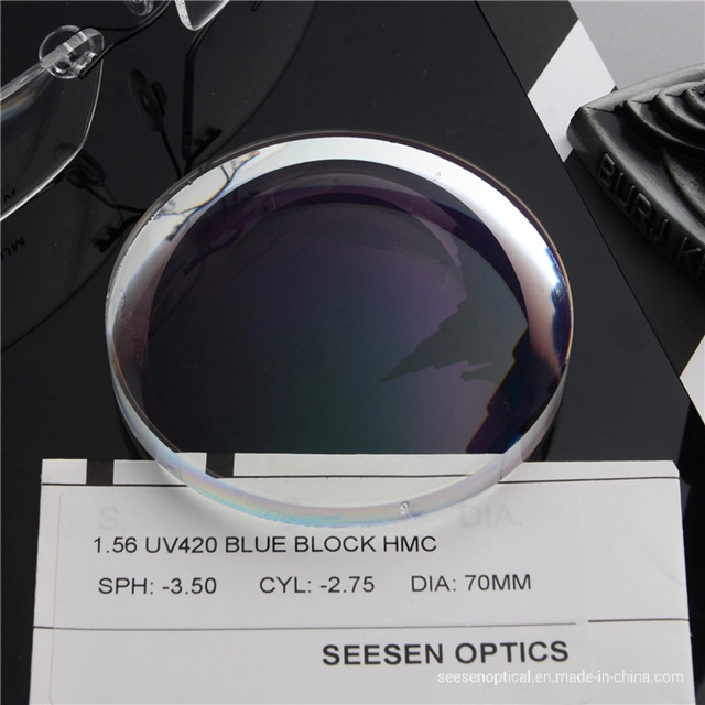 1.56 Index Single Vision Optical Lenses UV420 Blue Light Block Eyeglasses Lens