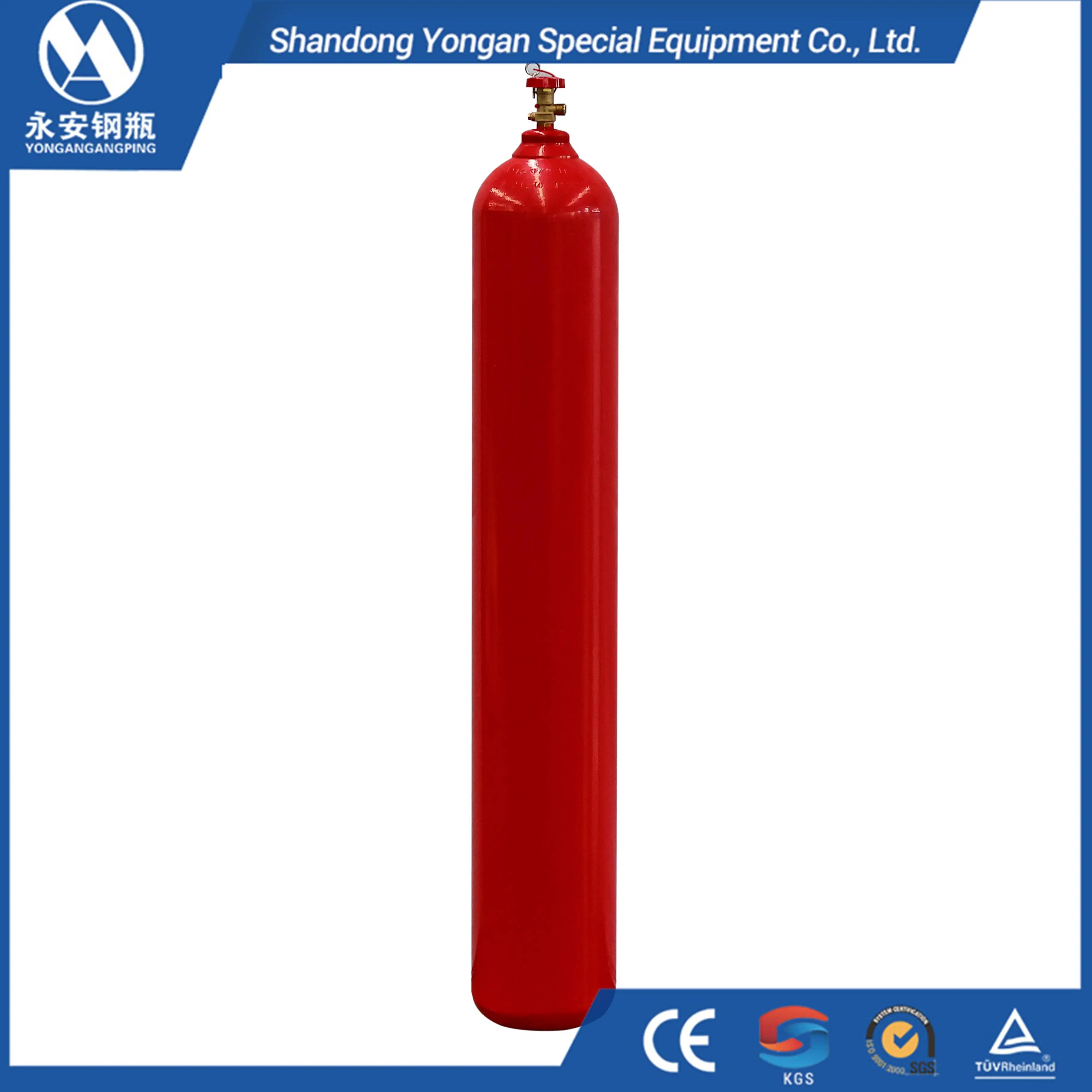 90L 200bar 6.0mm ISO9809-1 Tped Standard High Pressure Vessel Seamless Steel Oxygen Gas Cylinder