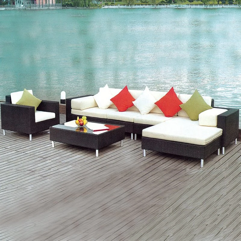 Couture New Rattan Sofa Set Outdoor Wicker Sofa Beach Indoor and Outdoor Rattan Sofa Outdoor Furniture Garden Sofas Patio Set