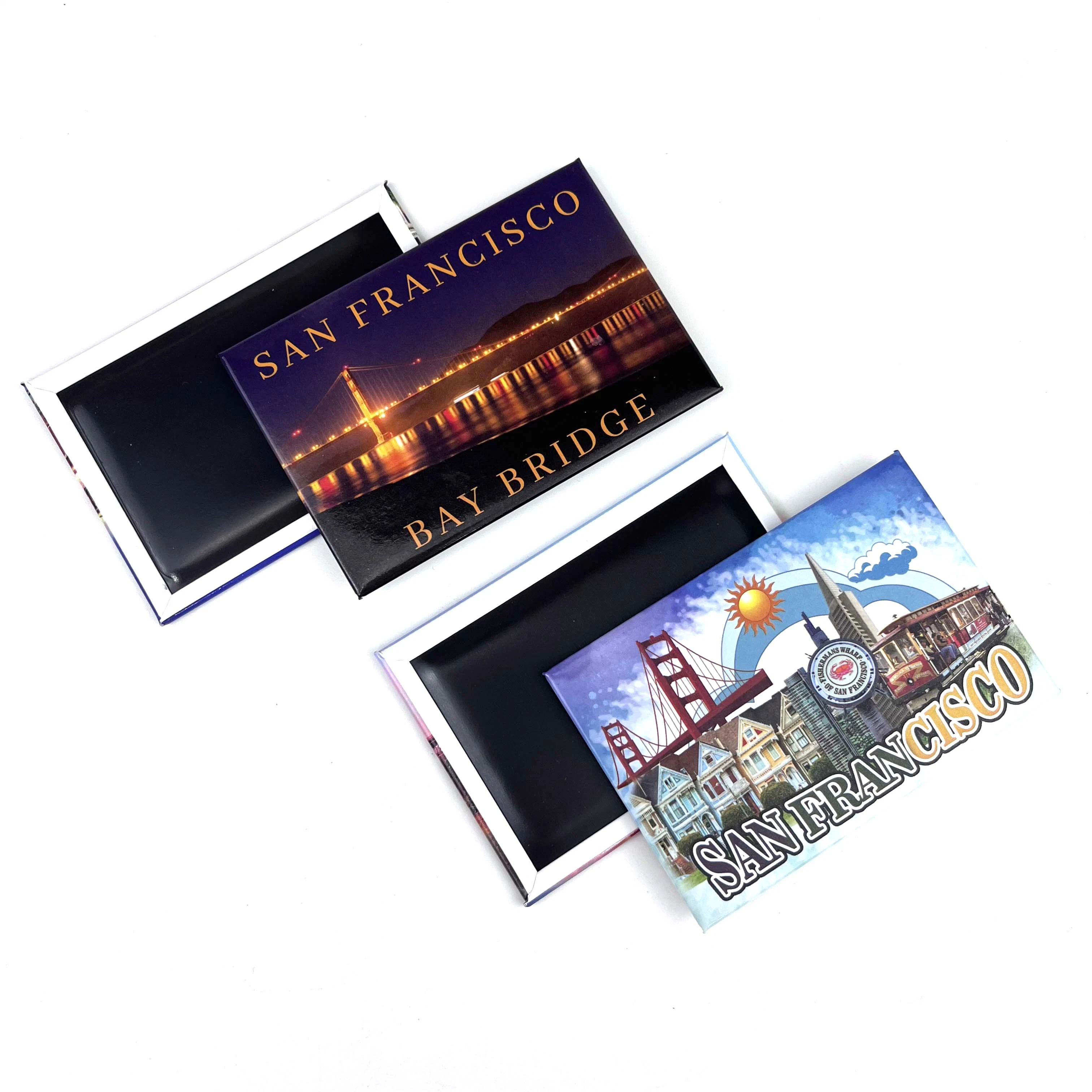 Factory Price Top Quality Tourist Souvenir Gift Country Photo USA San Francisco Custom Metal Fridge Magnet