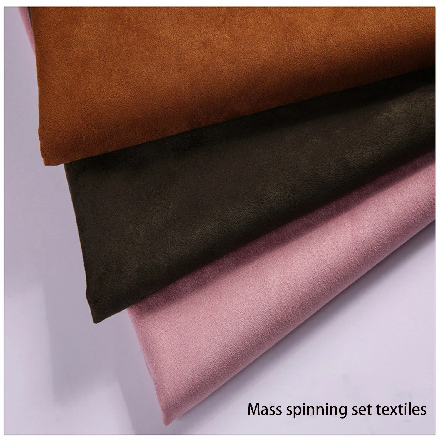 China Suede Fabric 100% Polyester Elastic Warp Knitted Fabric No Solvent Superfiber for Garment Shoes Bag