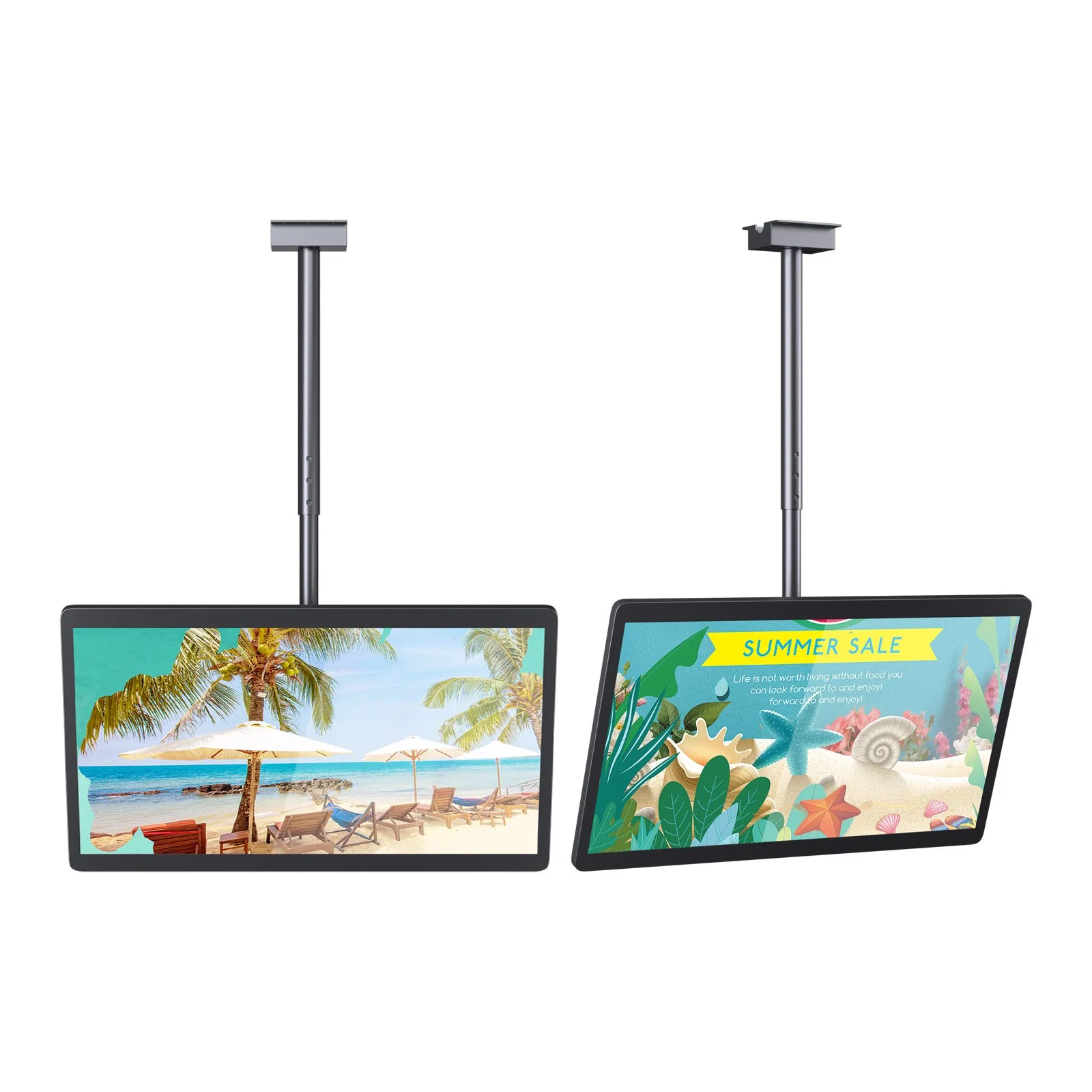 55 Inch Hanging Screen Ultra Thin Double Side Advertising Video Player LCD Monitor