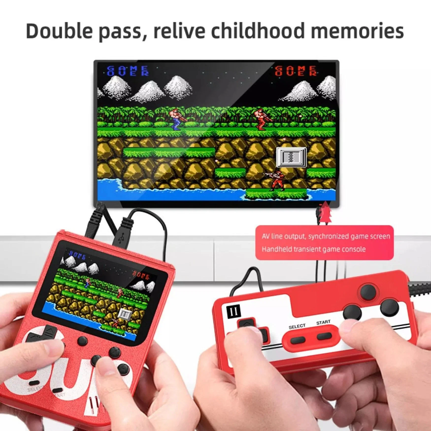 Precio de fábrica Consola de Videojuegos Retro Portátil Jugador de Juegos de Mano Incorporado con 400 Juegos Clásicos Mini Gamepad de Bolsillo para Niños