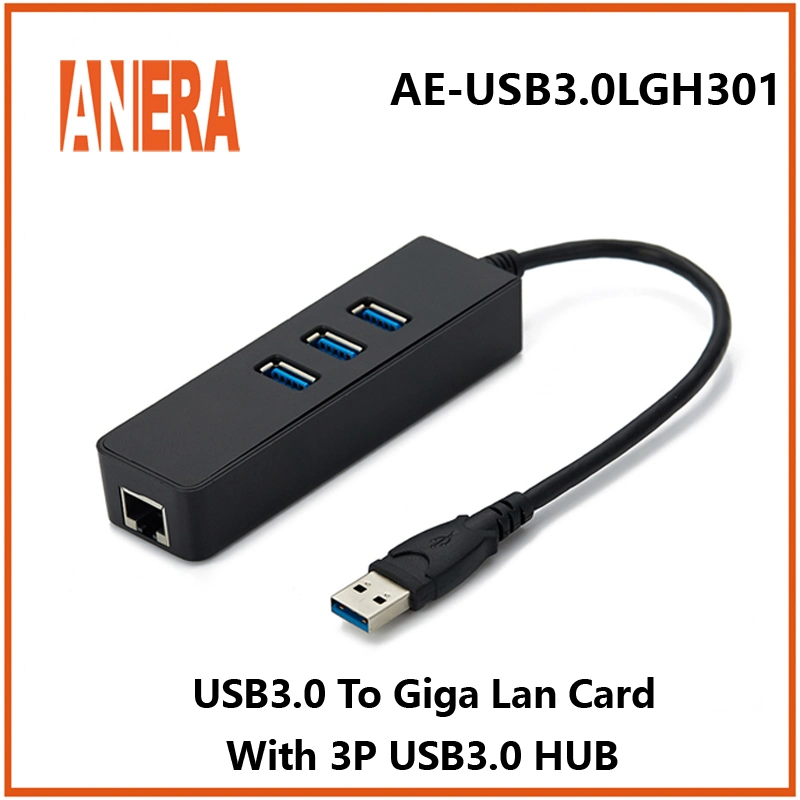 USB3,0 auf Ethernet-Adapter RJ45 Gigabit LAN-Karte Netzwerkkarte Mit 3-Port-USB3,0-Hub