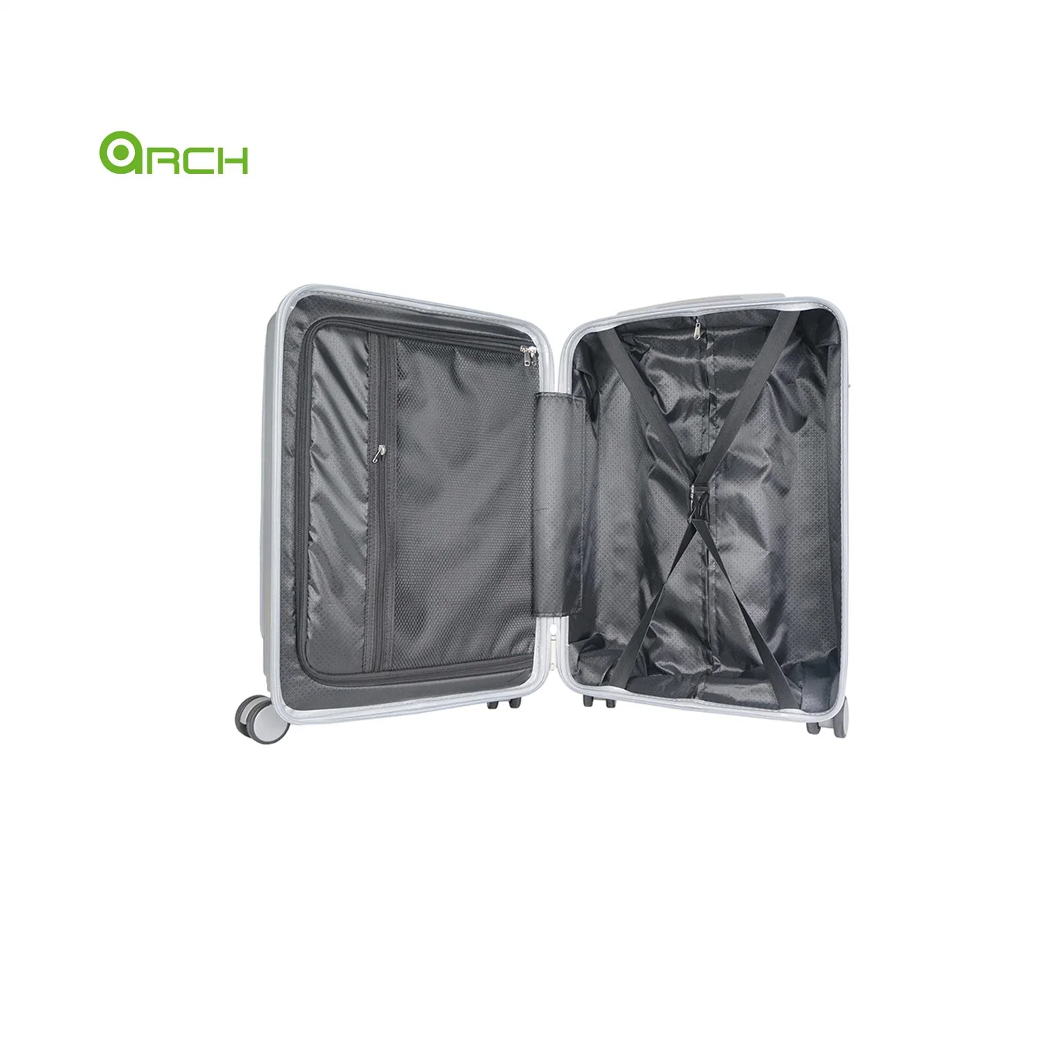 19" ABS maleta rígida equipaje de carrito con bolsillo delantero y. Ruedas de vuelo