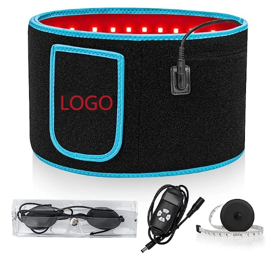 Ceinture fine enveloppante proche infrarouge 660 nm 850 nm LED rouge Ceinture de massage pour soulagement de la douleur par luminothérapie