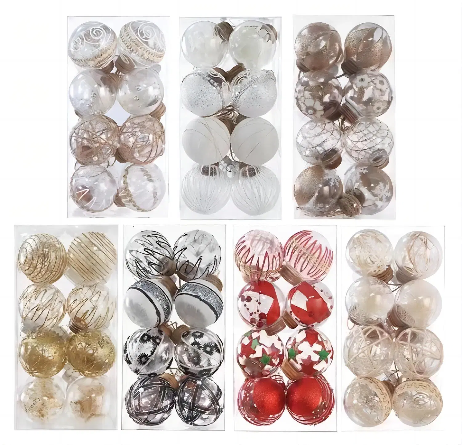 OEM Factory Customized Christmas Ball Ornament Sets Christmas Ball Ornament Crafts Christmas Ball Products Christmas Clear Balls Manufacturer in China