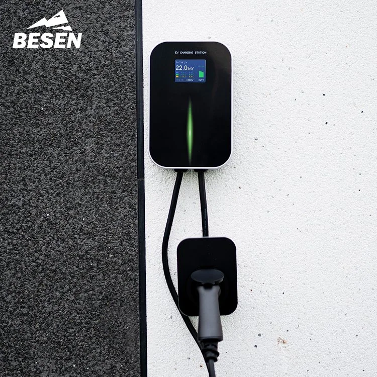 Fábrica de Besen ODM OEM 7kw 11kW 22kw Tipo 2 IEC62196 Vehículo eléctrico estándar Fast EV Cargador de coche Wallbox estación de carga