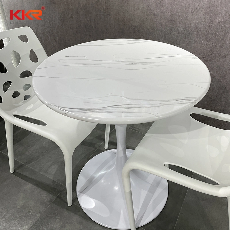 Easy Cleaning Solid Surface 2 Seater Fast Food Restaurant Chairs and Table