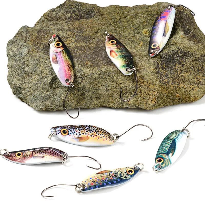 3G 3.5cm 5g 4cm 8 Colors Artificial Hard Metal Spoon Mini Metal Fishing Bait Lures