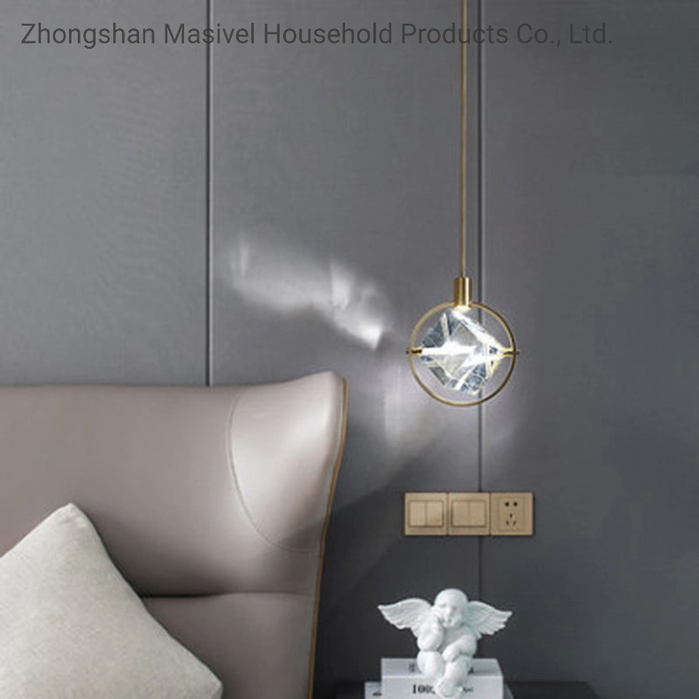 غرفة معيشة Masivel Lighting Crystal LED Dimamble Light Bedroom Decimos إضاءة المتدلية