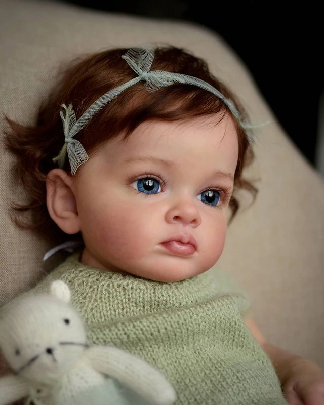 60cm terminé dans l'image de poupée Reborn Doll Tutti Toddler fille poupée de peinture à la main avec la genèse de la peinture de haute qualité poupée de la peau 3D