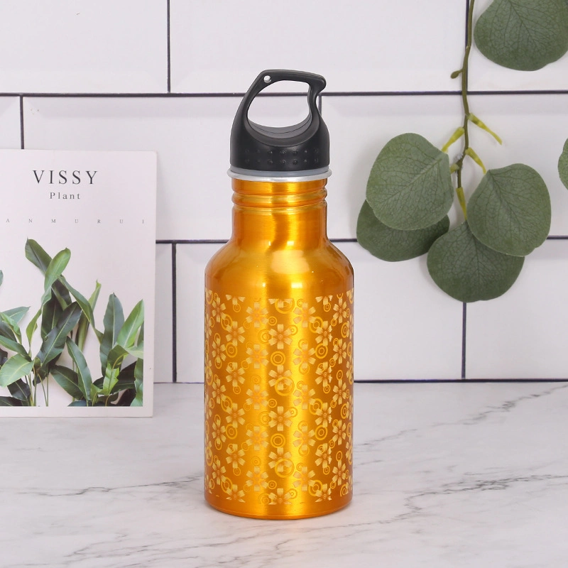 Бутылка для воды из алюминия оптом без бисфенола-а Модная маленькая 350 мл Логотип, настраиваемый для путешествий