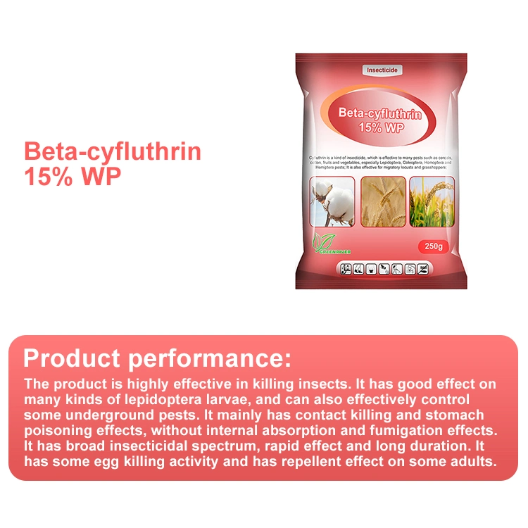 Good Quality Agricultural Chemicals Pesticide Insecticides Beta-Cyfluthrin 15% Wp