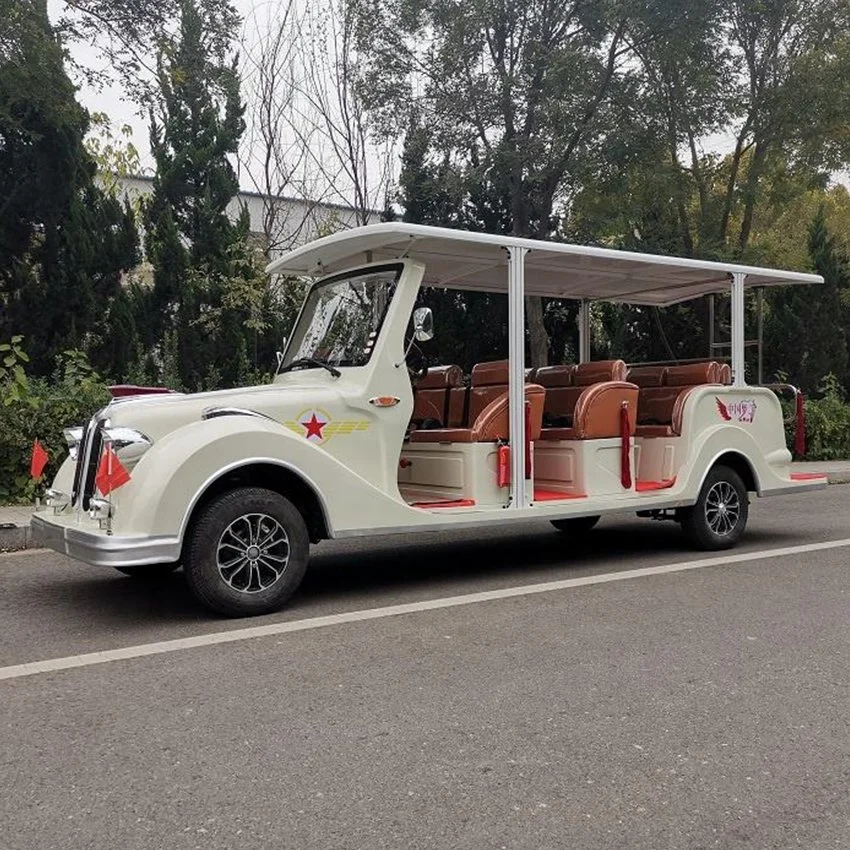 New Energy 11 Seater Fintage Luxury School Electric Classic Vintage Sightseeing Car Bus