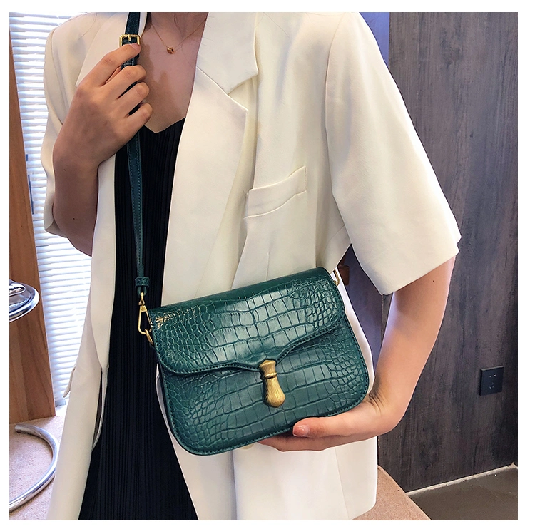 Manufacturer Wholesale/Supplier Green Crocodile PU Female Bag