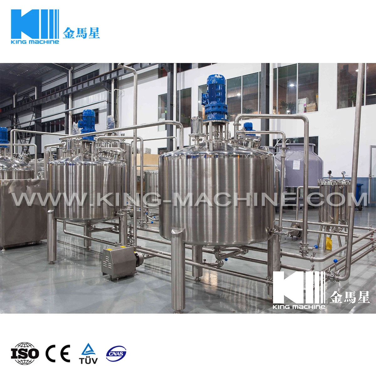 Tunkey Project Automatic Ultra Clean Coffee Milk Drinks Beverage Processing Dairy Mixing Plant Machine Equipments