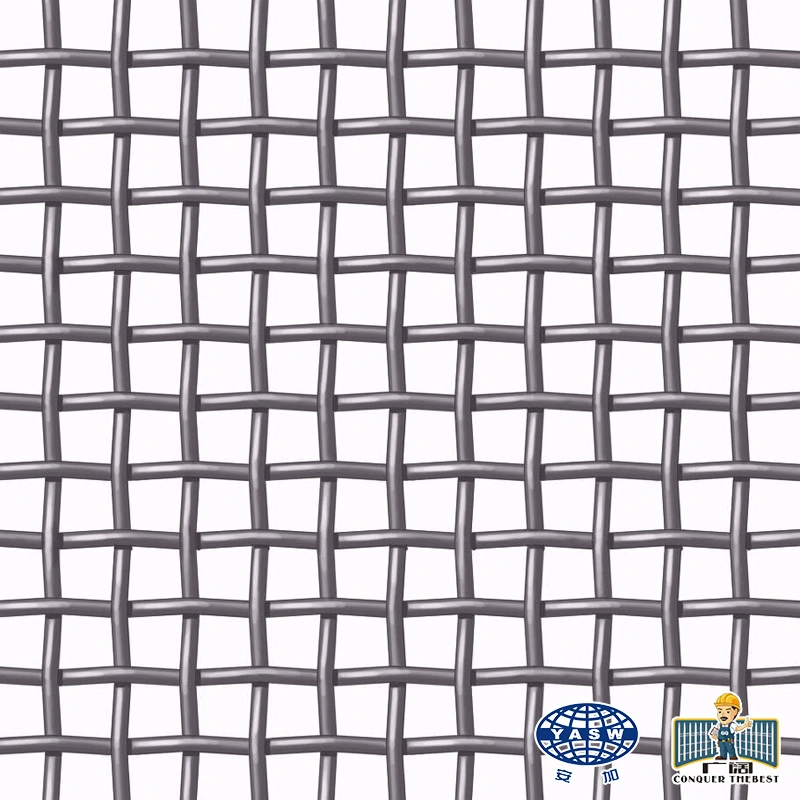 Durable Stainless Steel Plain Weave Square Hole Crimped Wire Mesh Products