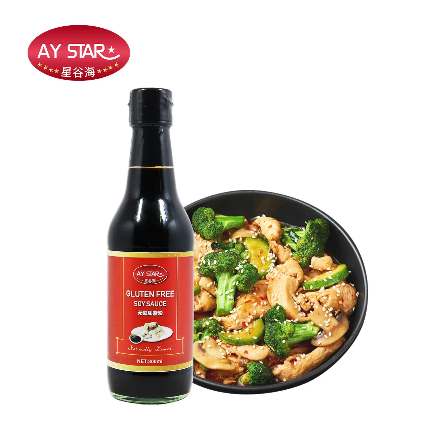 Chinese Condiment Naturally Fermented Gluten Free Non-GMO Light Soy Sauce