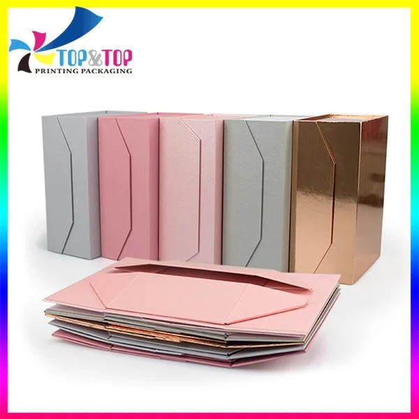 Custom Luxury Eco-Friendly Cardboard Folding Paper Box Packaging Design Fashion Magnetic Closure Hatbox