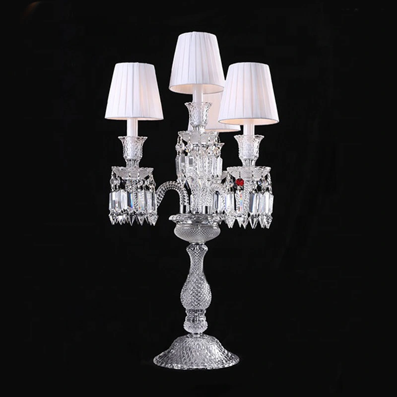 Maria Therasa Glass Candle Light Murano Glass Classical Decorative Table Lamp White Wedding Decor Desk Light