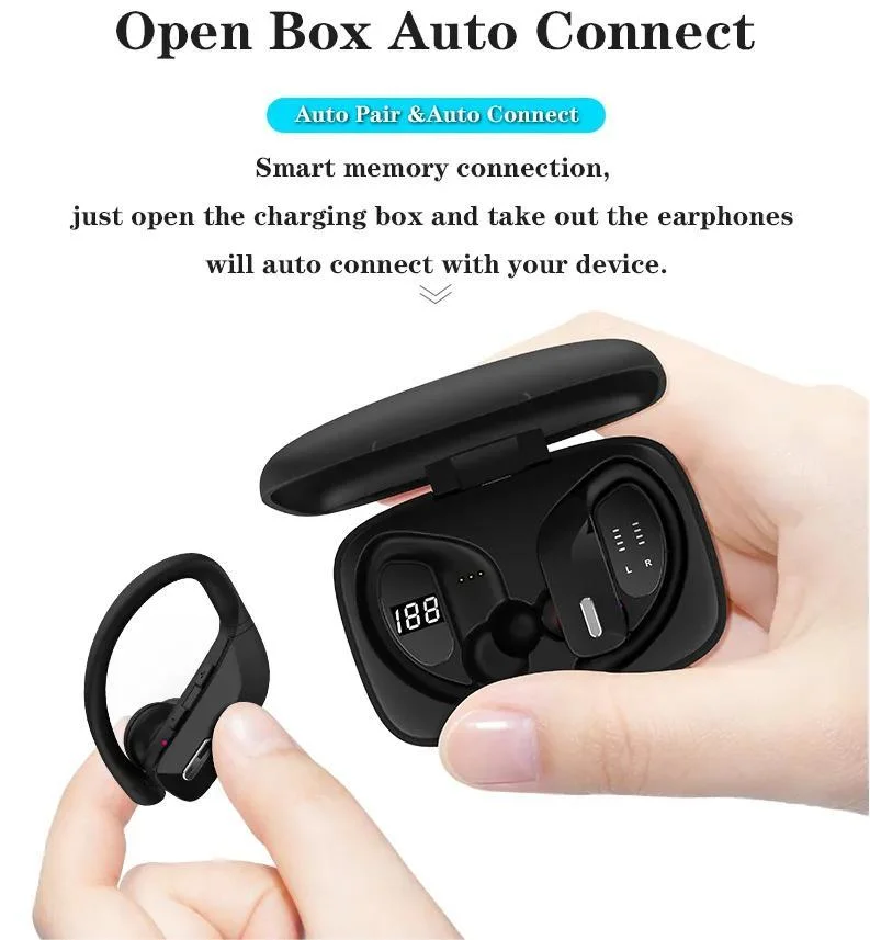 Ventas directas de fábrica TWS auriculares inalámbricos PRO Deportes auriculares Bluetooth Auriculares Waterproof Game Business TWS codo con le