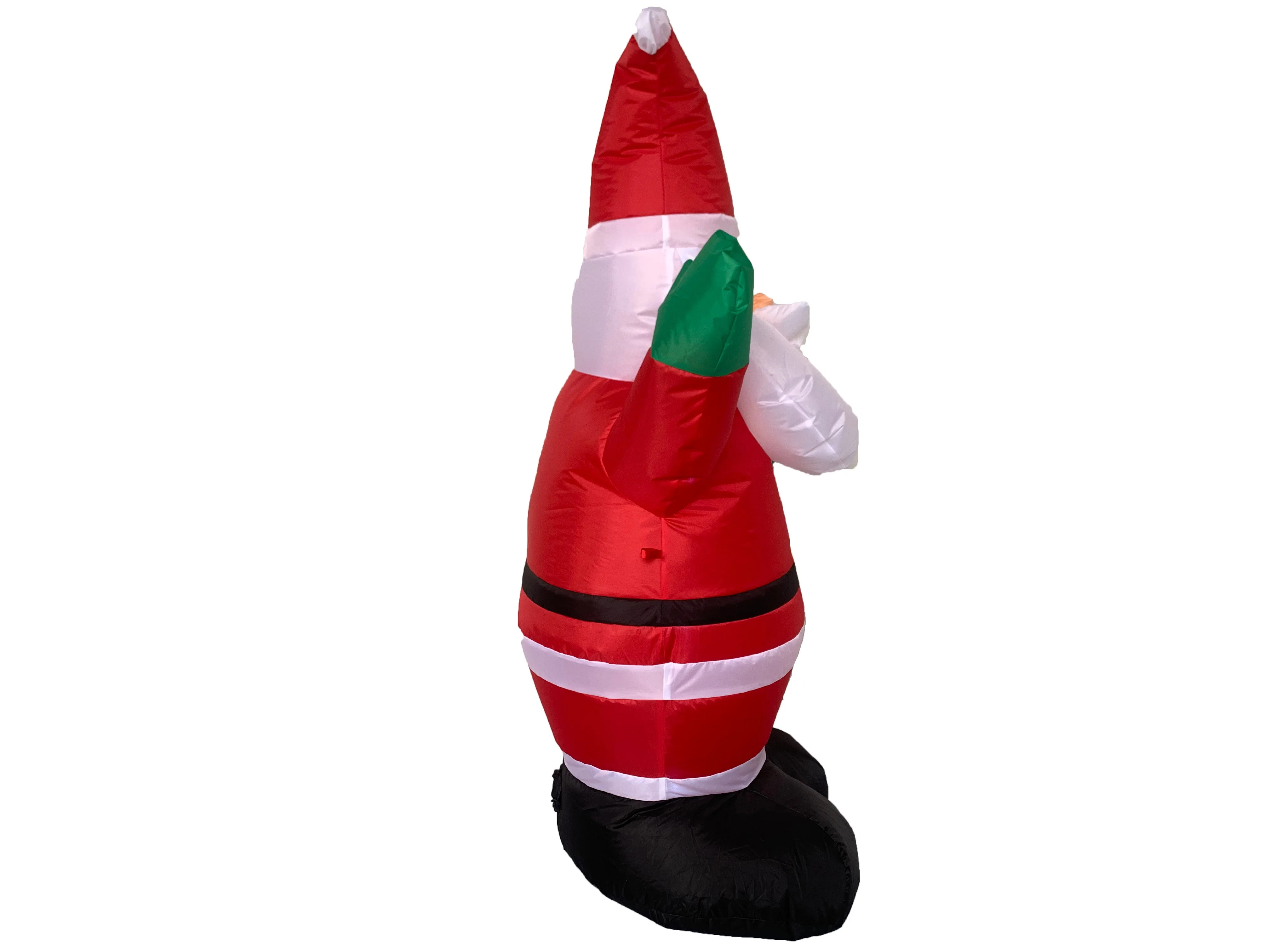 4FT Christmas Standing Santa Claus with Green Glove, Inflatable Indoor Outdoor Party Decoration