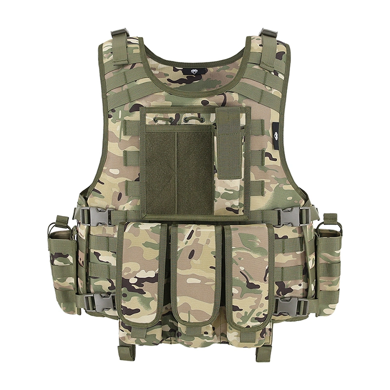 Double Safe personnalisés Camouflage réglable à l'extérieur de la sécurité de la Police militaire tactique Bulletproof Veste de combat