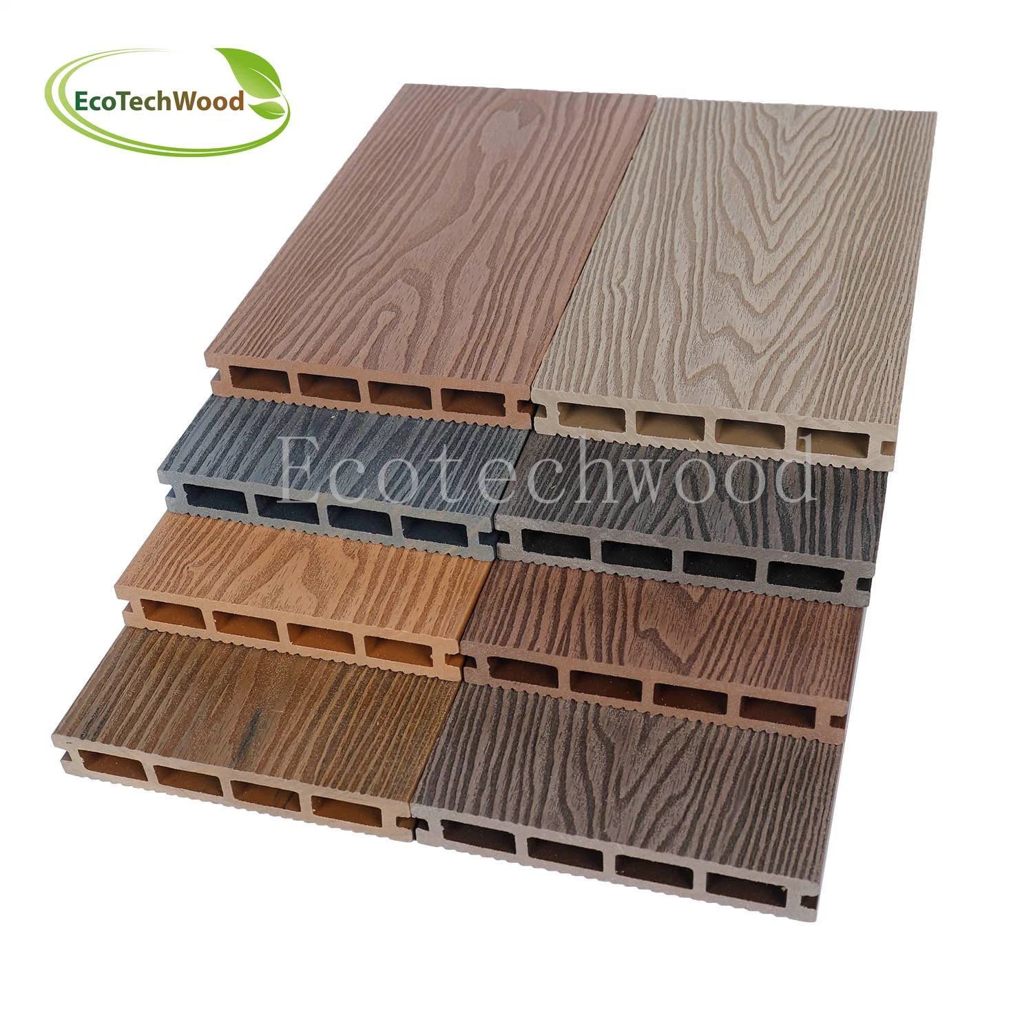 Hot Sales 3D Wood Grain WPC Wood Plastic Composite Decking