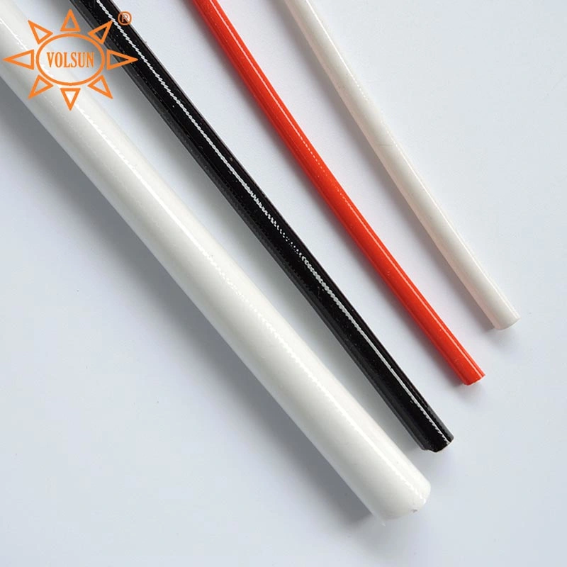 High Temperature Cable Insulation Wiring Harness Thermal Protection Knitted Fire-Resistant Heat-Resistant Braided Customized Colors Silicone Fiberglass Sleeving