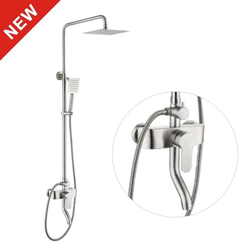 Guangdong Kaiping Professional Edelstahl 304 Niederschlag Dusche Kopf Wand Einbaubadezimmer Verdeckter Mixer Dusche-Set