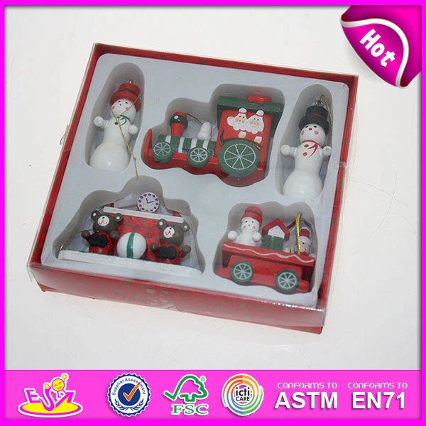 Heißes neues Produkt für 2015 Kinder Weihnachten Spielzeug Zug, Hochwertiges Kinder Weihnachten Geschenk Spielzeug, DIY hölzerne Spielzeug Weihnachten Spielzeug W02A005