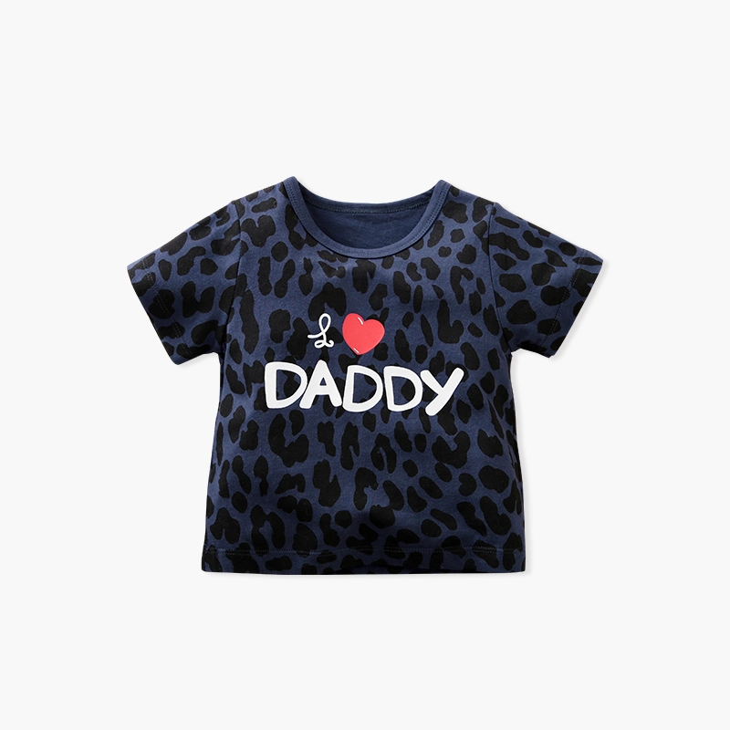 Großhandel Kurzarm Leopard-Druck für Sommer Unisex Baby niedlich Mode Kleidung Baby T-Shirt