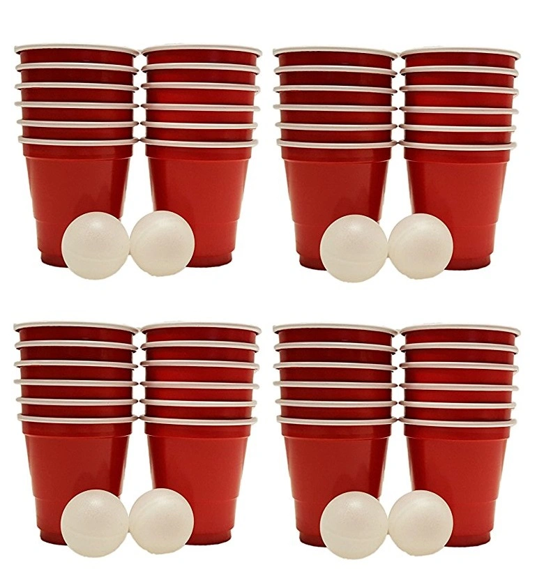 Personalized Package with Head Card Red Plastic Shot Glasses