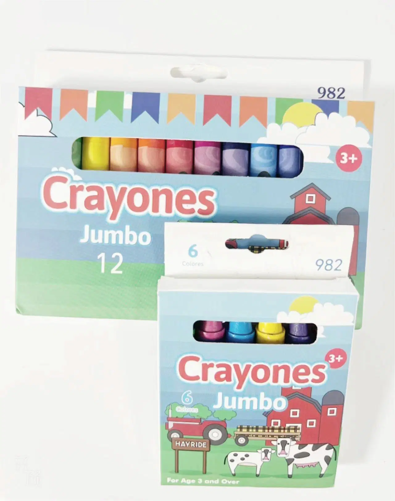 La sécurité des enfants et des étudiants de l'Art de la cire de couleur de dessin animé Crayon