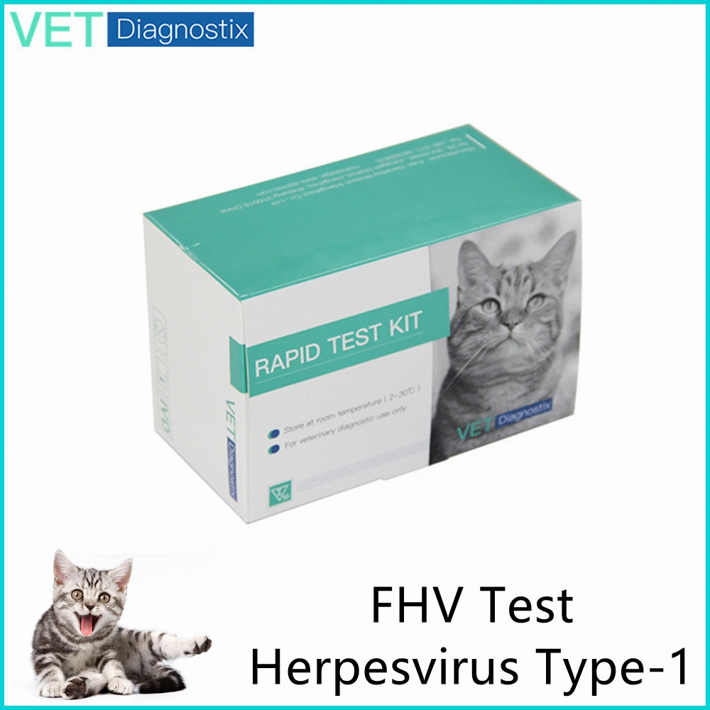 Prueba rápida veterinaria Herpesvirus felino Tipo-1 anticuerpo FHV Diagnóstico rápido Kit de prueba