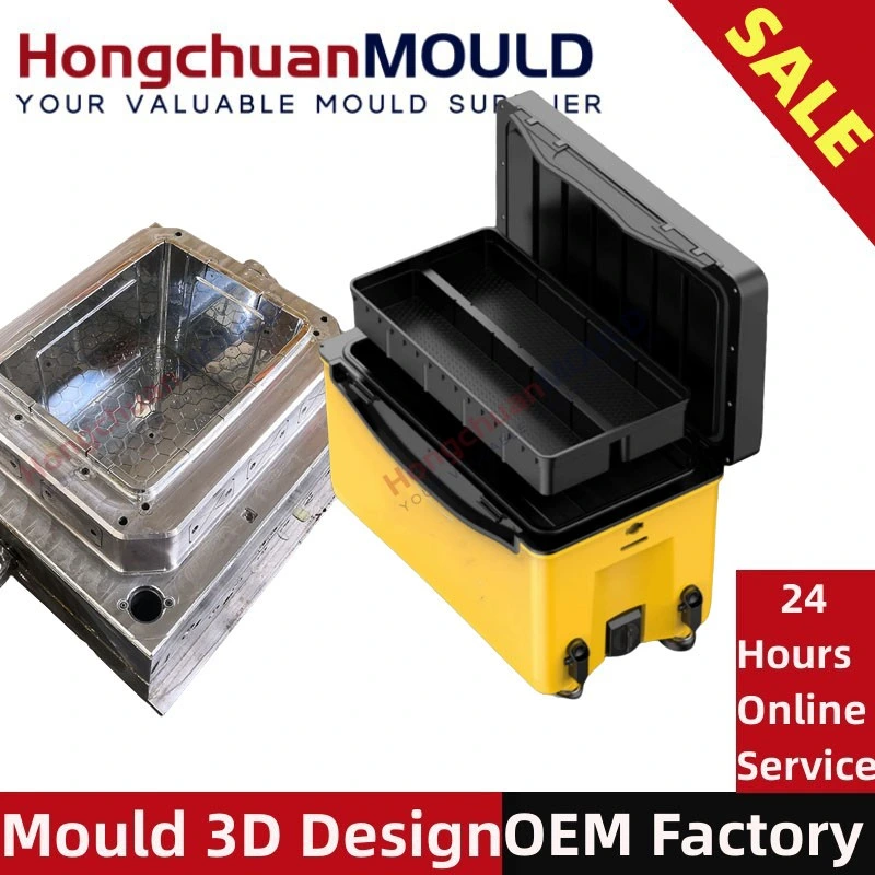 Plastic Ice Cooler Box Container Injection Mould Beer Cooler Box Mold