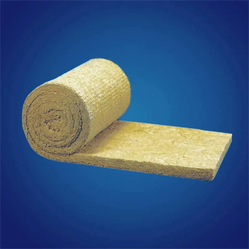 25-100mm 60-150 Kg/M&sup3; Sound Absorption Rock Wool Blanket Insulation with One Side Wire Mesh