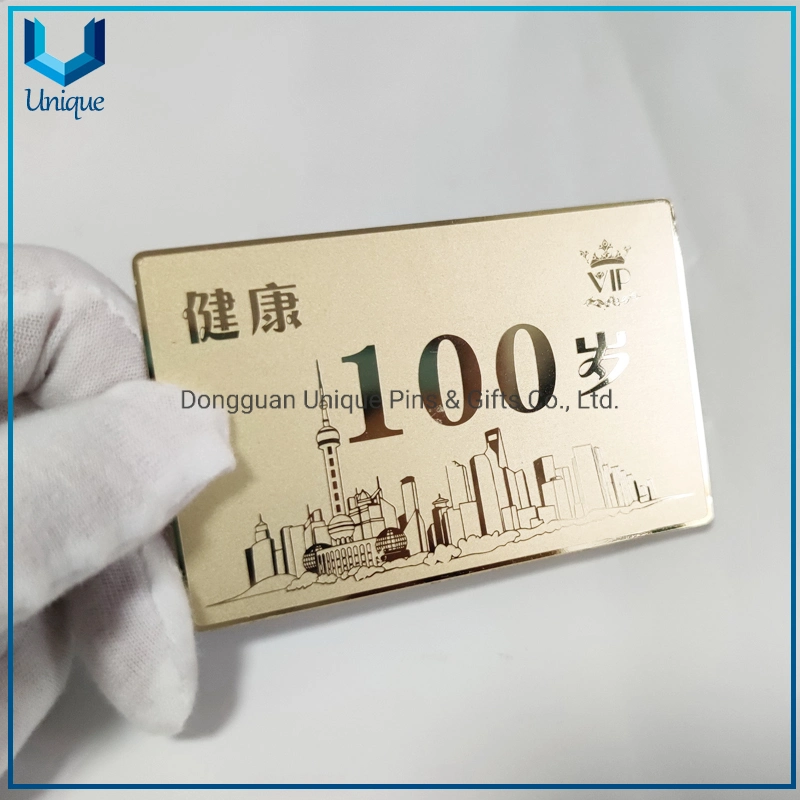 OEM Custom Design Logo Engraved Metal Card, Personalized Business Card in Luxury Style