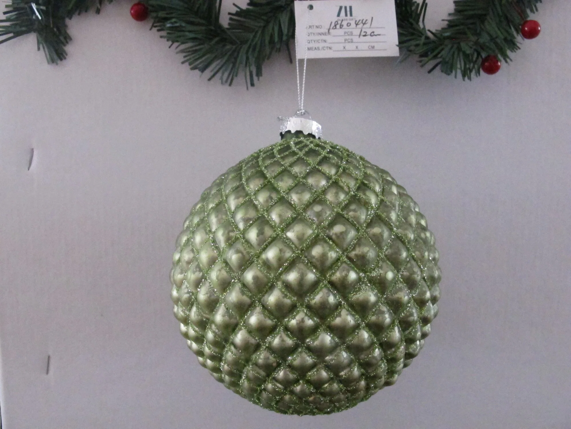 Handmade Glitter Glass Ball Christmas Decoration Ornament